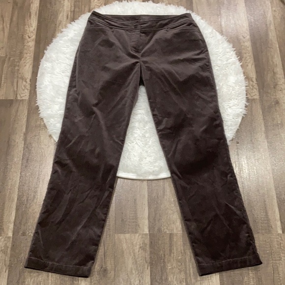 Eileen Fisher straight leg Velvet Suede Pants/Jeans Size Petite Small - Picture 1 of 6